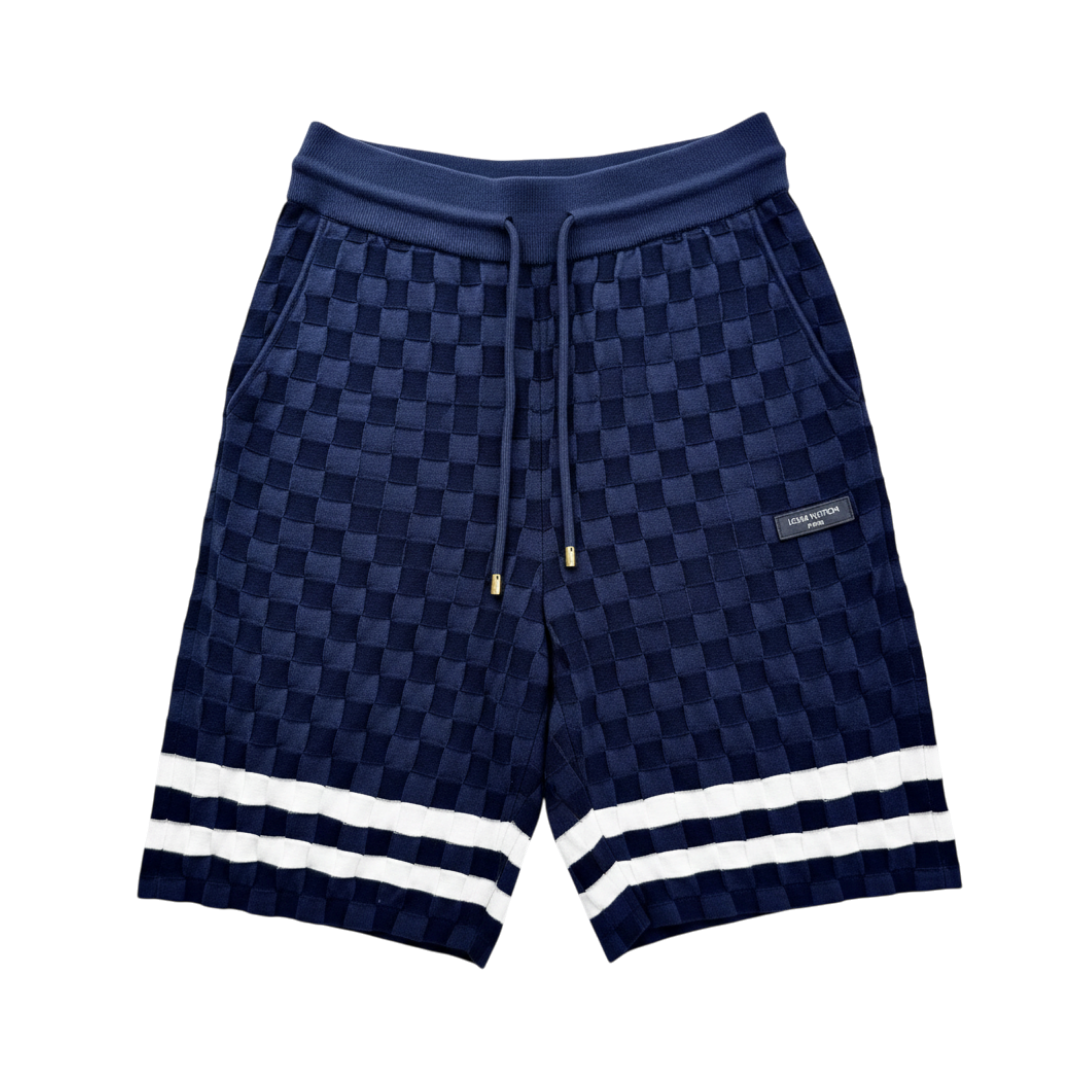 Damier French Terry Cotton-Blend Shorts