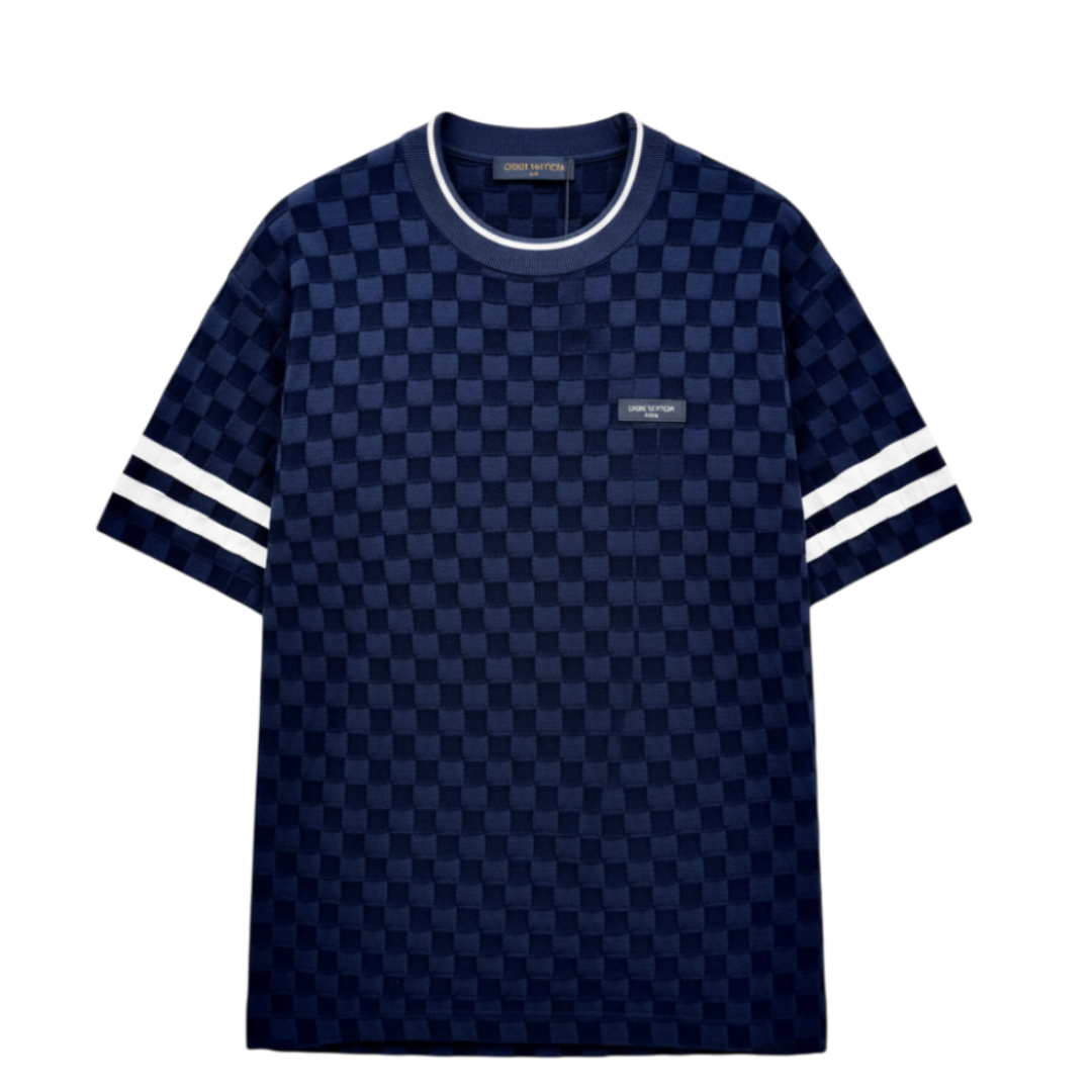 Damier French Terry Short-Sleeved Shirt