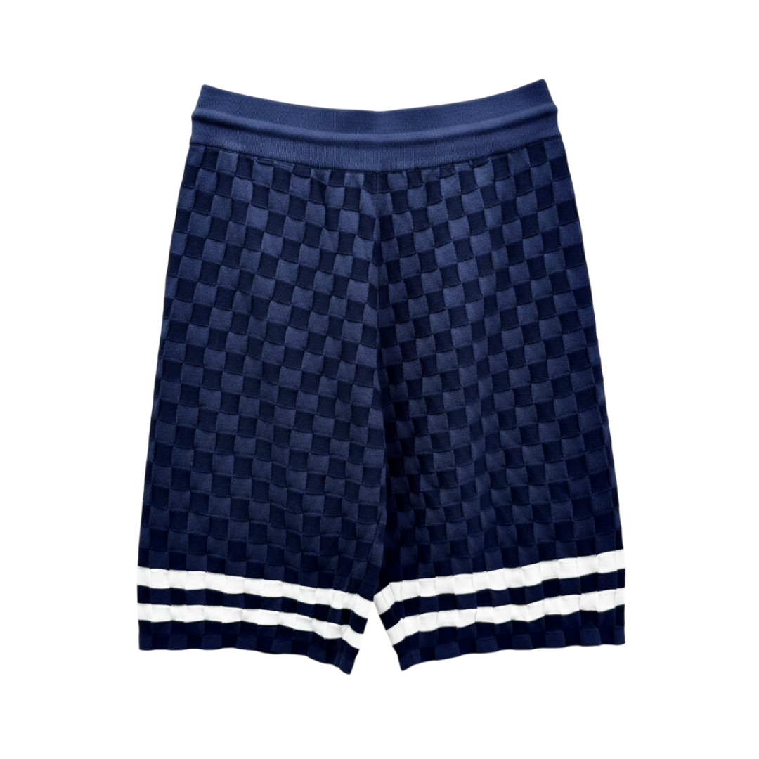 Damier French Terry Cotton-Blend Shorts