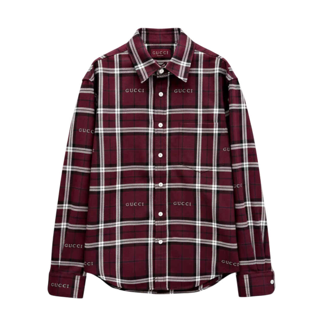 Gucci Logo Plaid Flannel Shirt