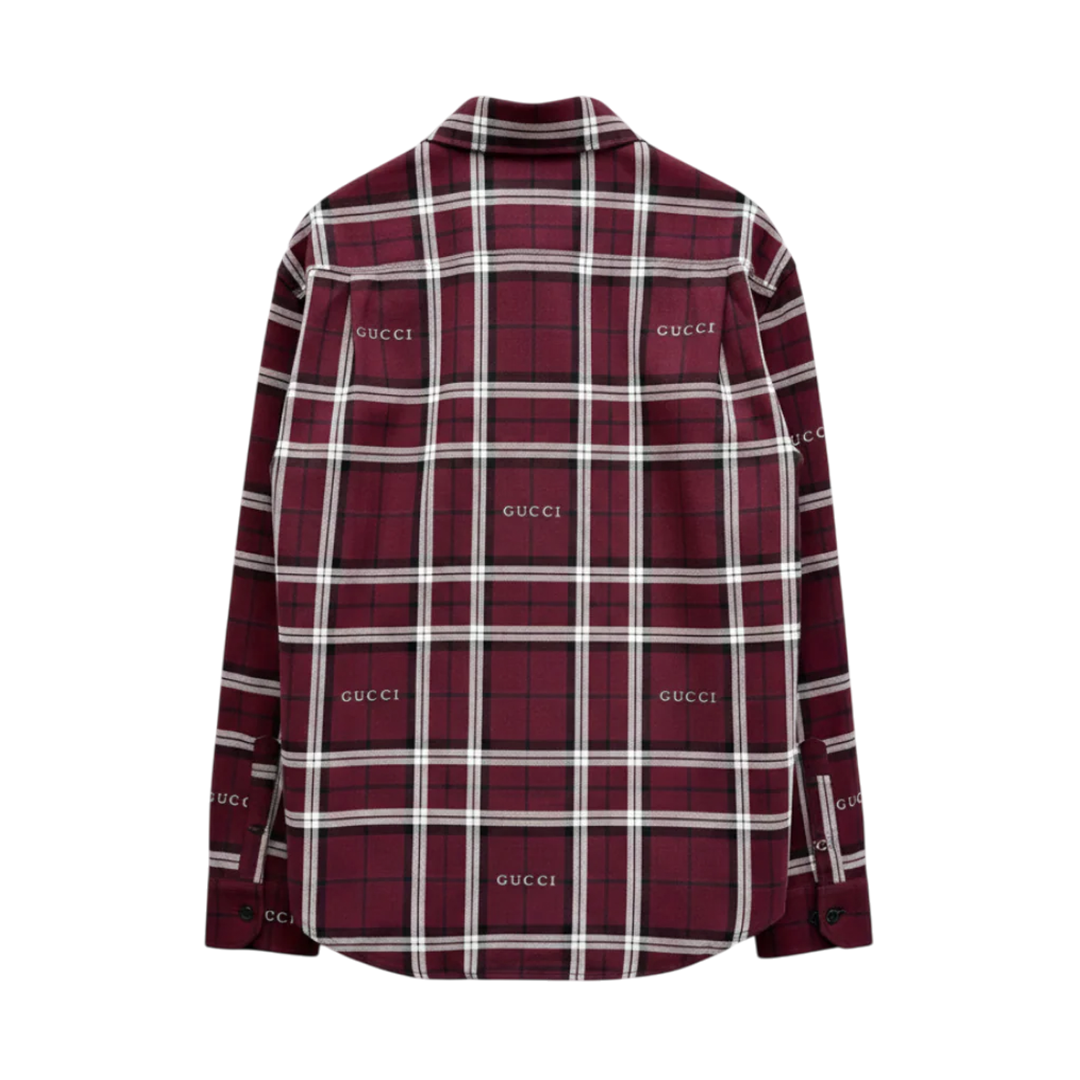 Gucci Logo Plaid Flannel Shirt
