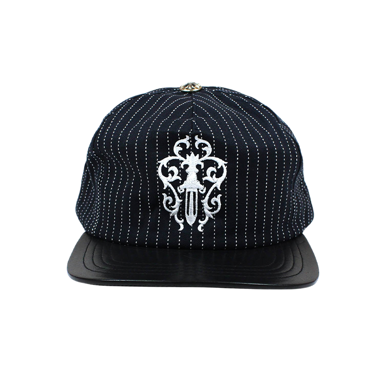 Dagger Leather Brim Pinstripe Baseball Cap