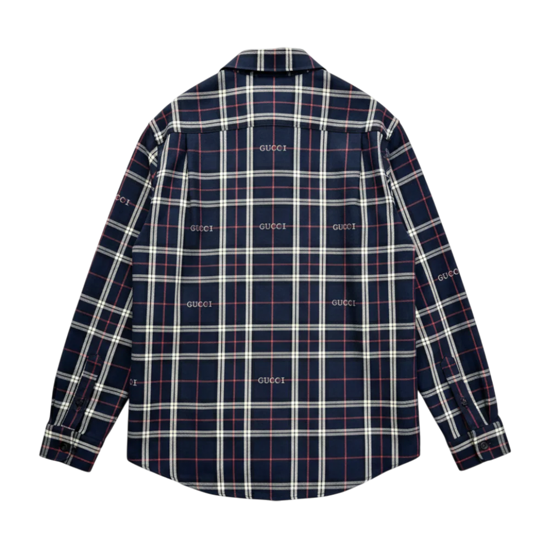 Gucci Logo Plaid Flannel Shirt