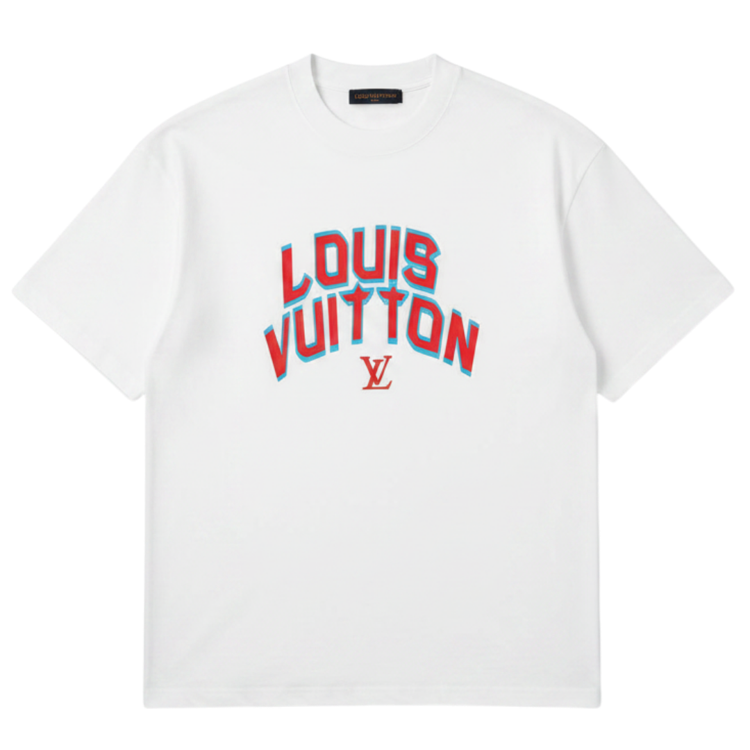 lv logo printed lettering T-shirt