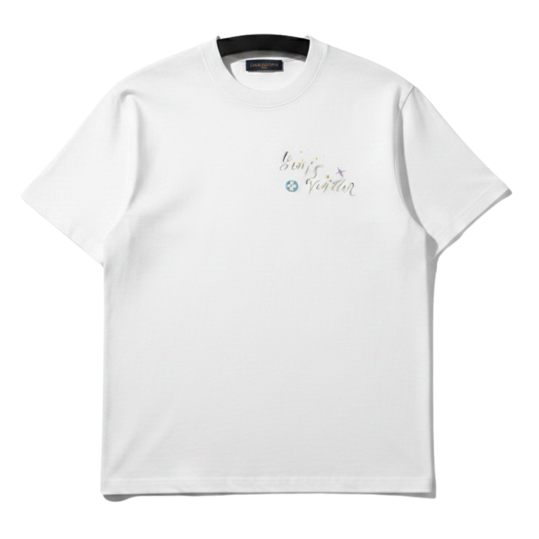 Hand-Drawn Crew Neck T-Shirt