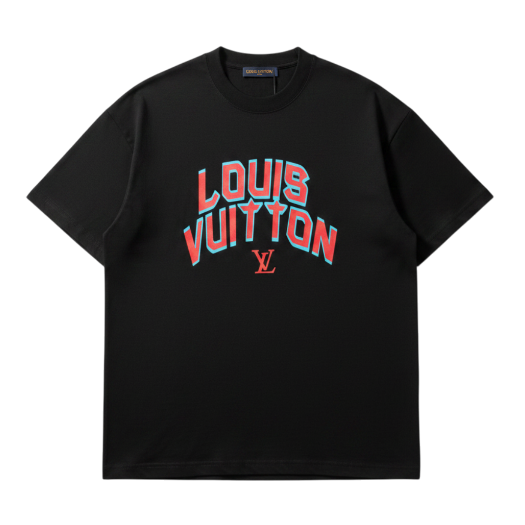 lv logo printed lettering T-shirt