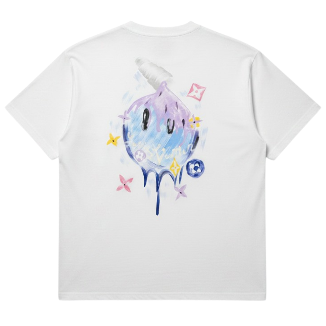 Hand-Drawn Crew Neck T-Shirt