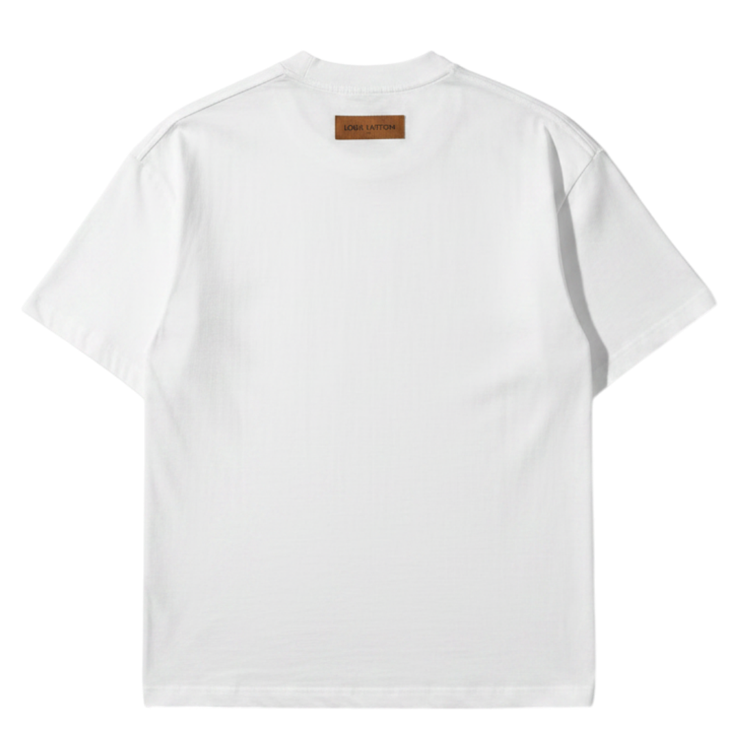 lv logo printed lettering T-shirt