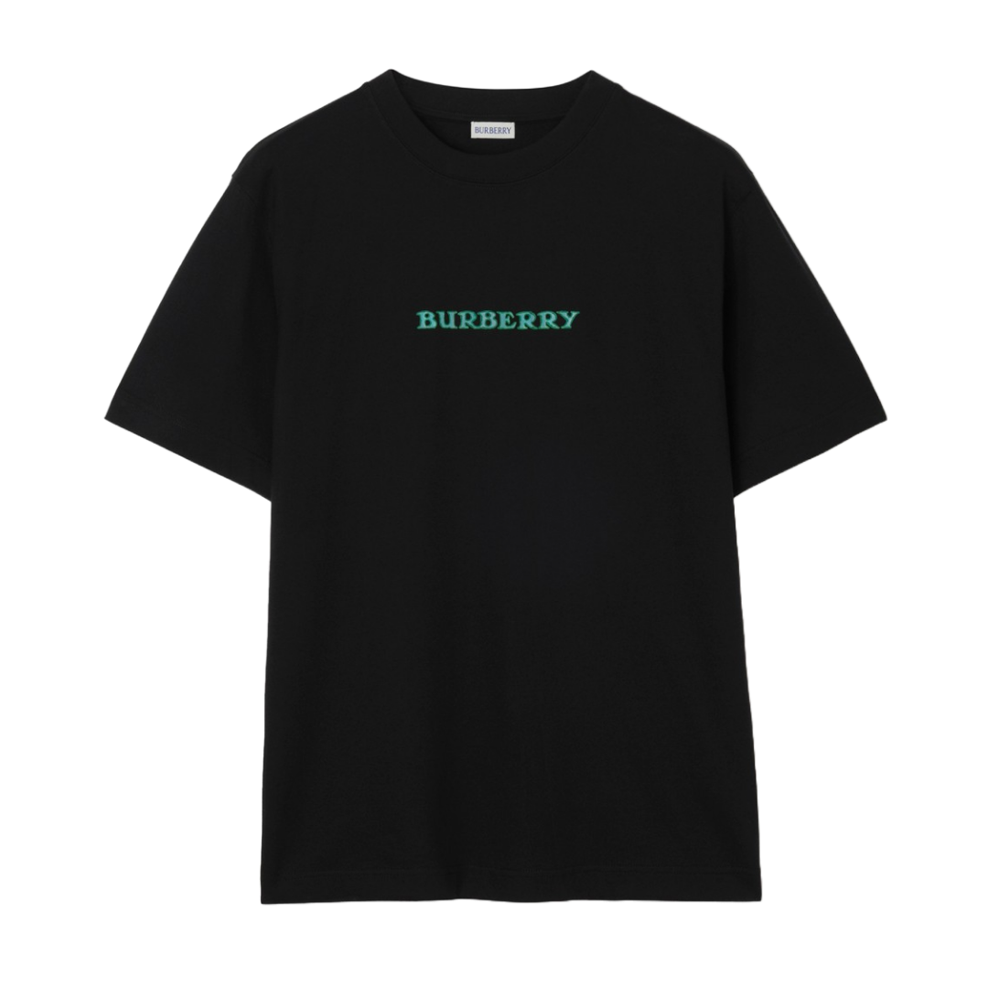 Heritage Logo Cotton T-shirt Black