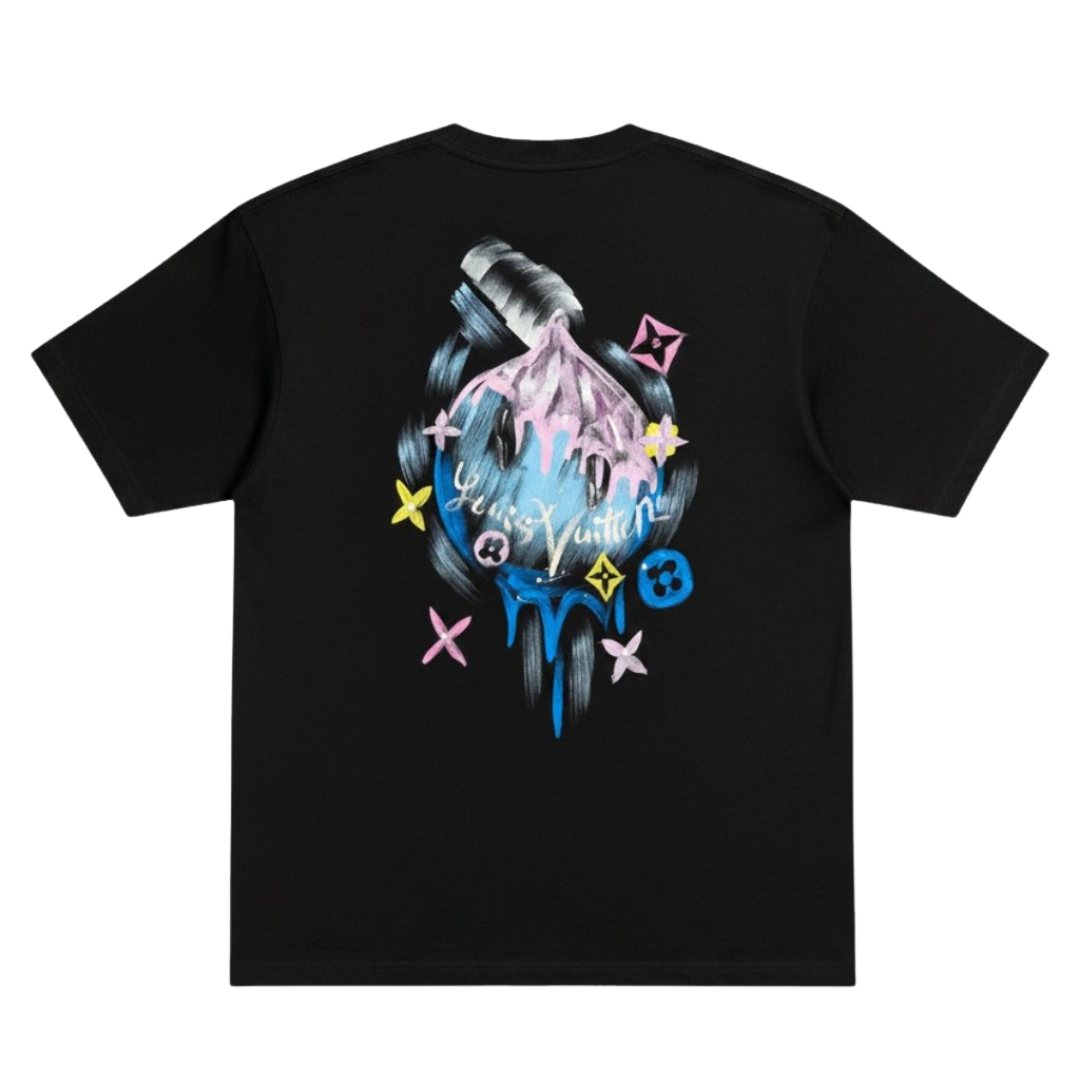 Hand-Drawn Crew Neck T-Shirt