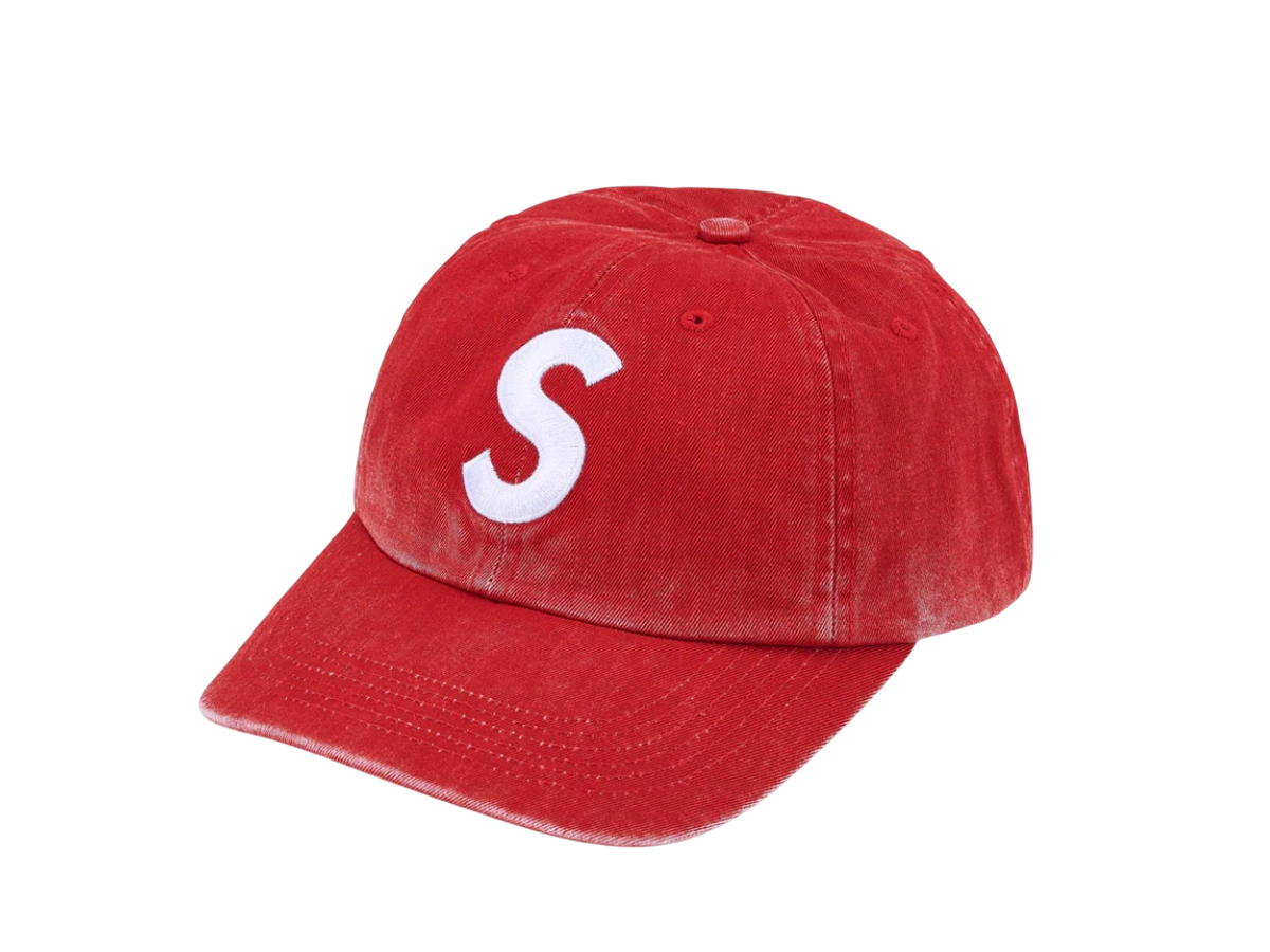 Pigment Coated S Logo 6-Panel Red