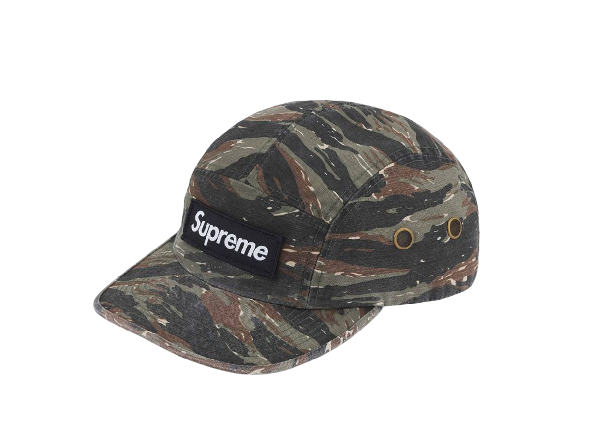 Military Camp Cap Olive Tiger Camo