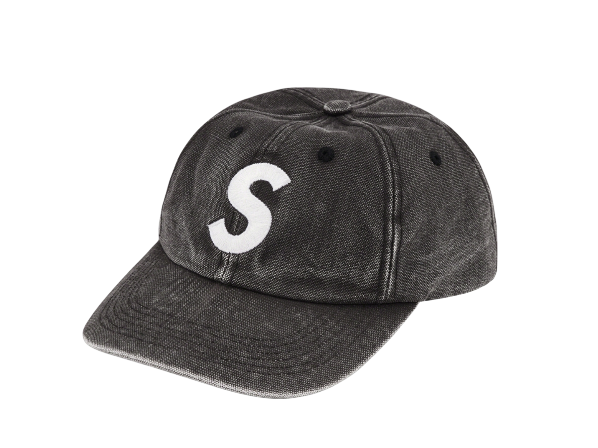 Pigment Coated S Logo 6-Panel Stone Black