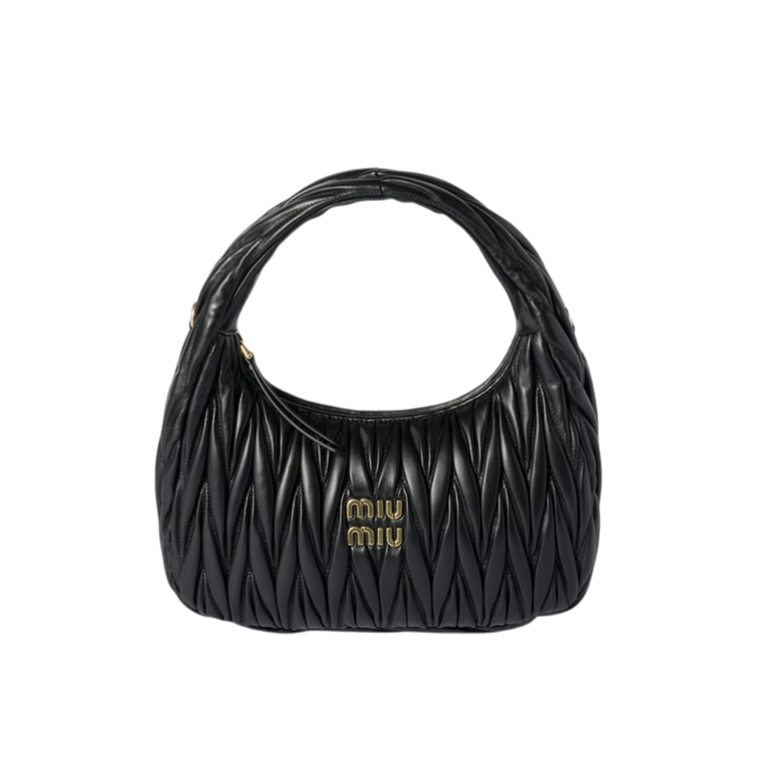 Wander quilted nappa leather hobo bag