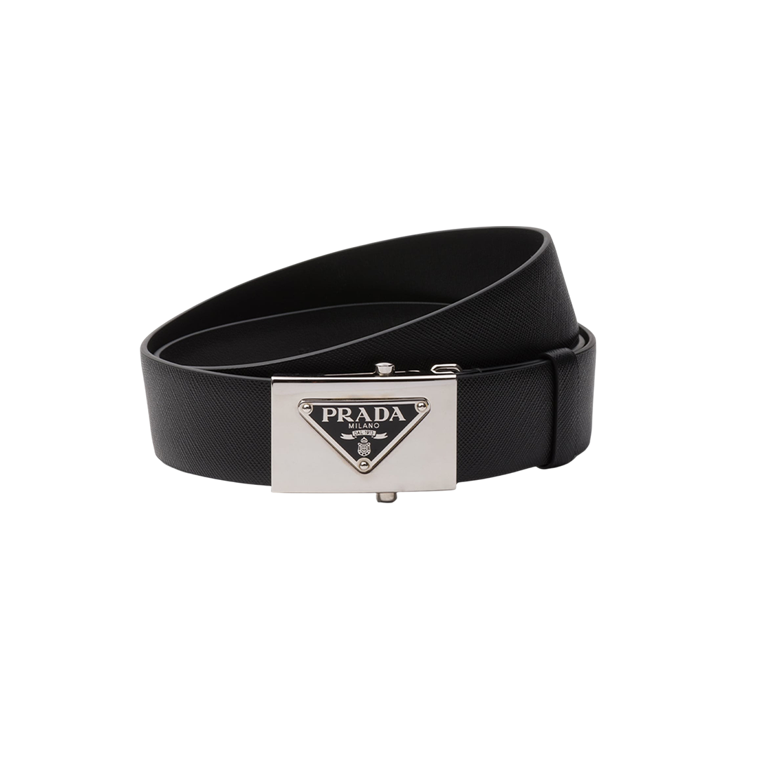 Saffiano leather belt