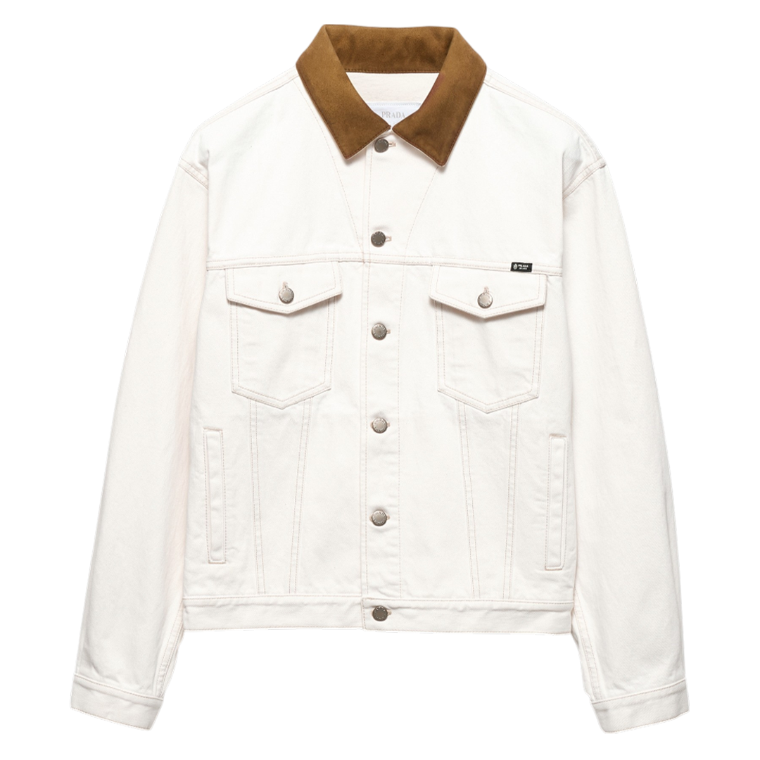 Old Denim jacket with leather details