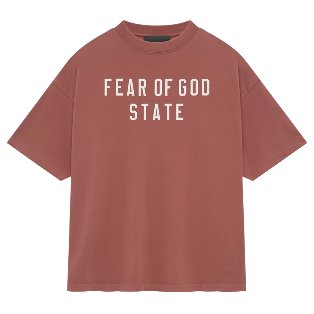 Essentials logo-print T-shirt Crimson