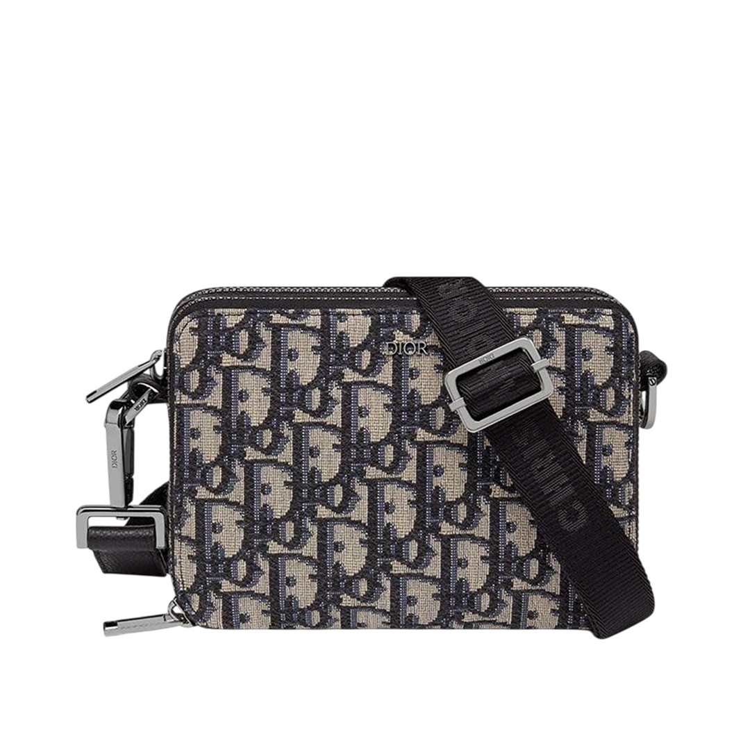 Zip-up pouch with shoulder strap