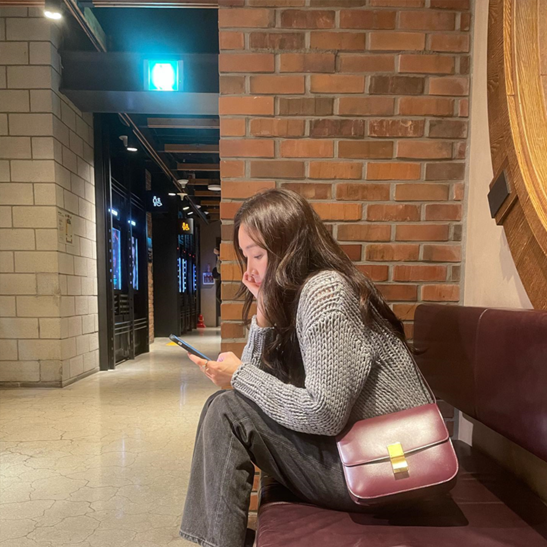 [Choi Ji-woo PICK] Celine Medium Classic Box Bag Burgundy