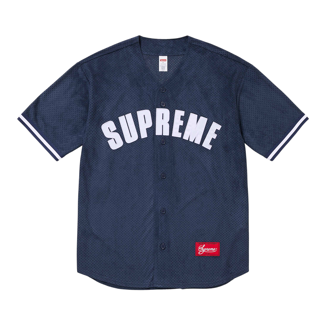 Ultrasuede Mesh Baseball Jersey navy