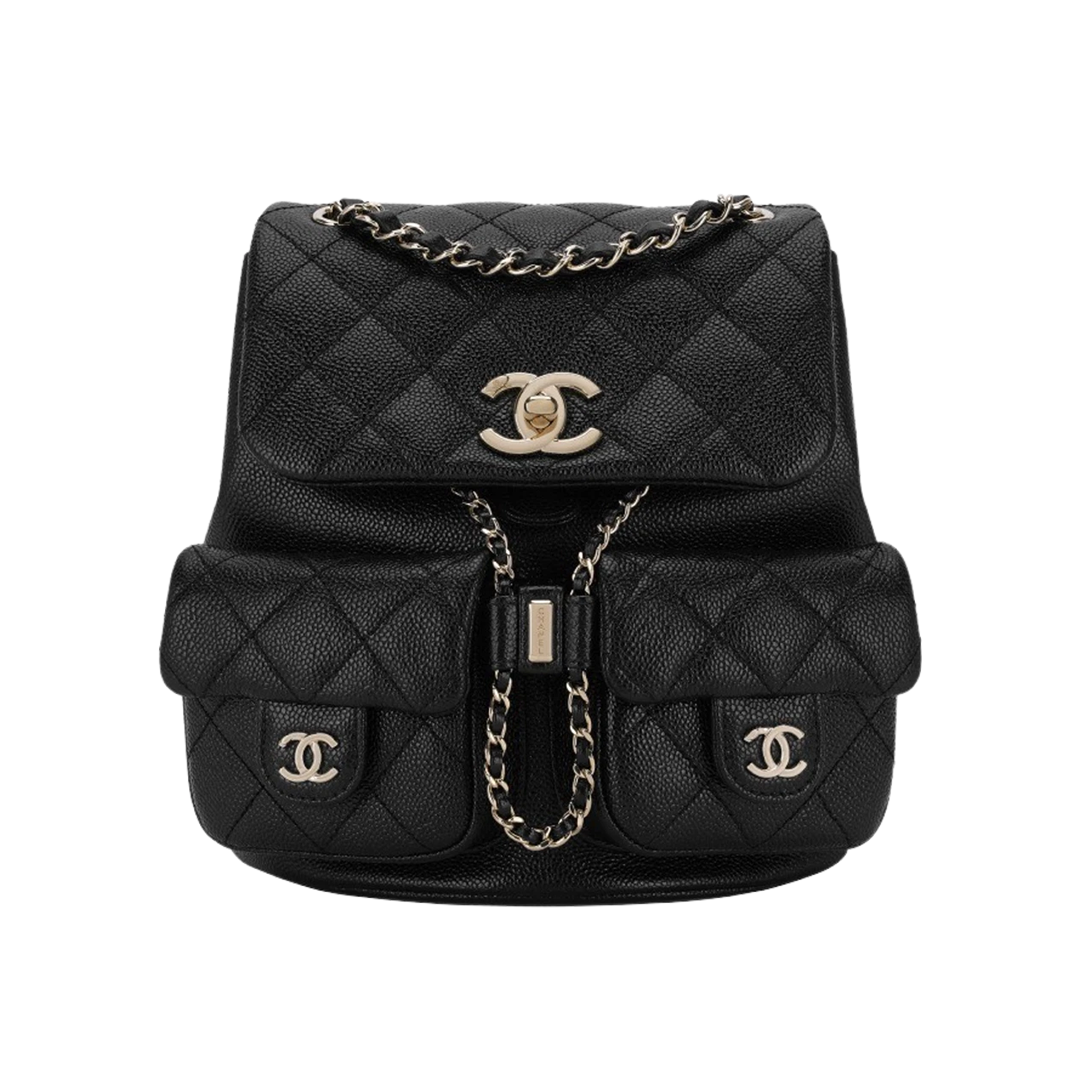 Backpack in Grained Shiny Calfskin