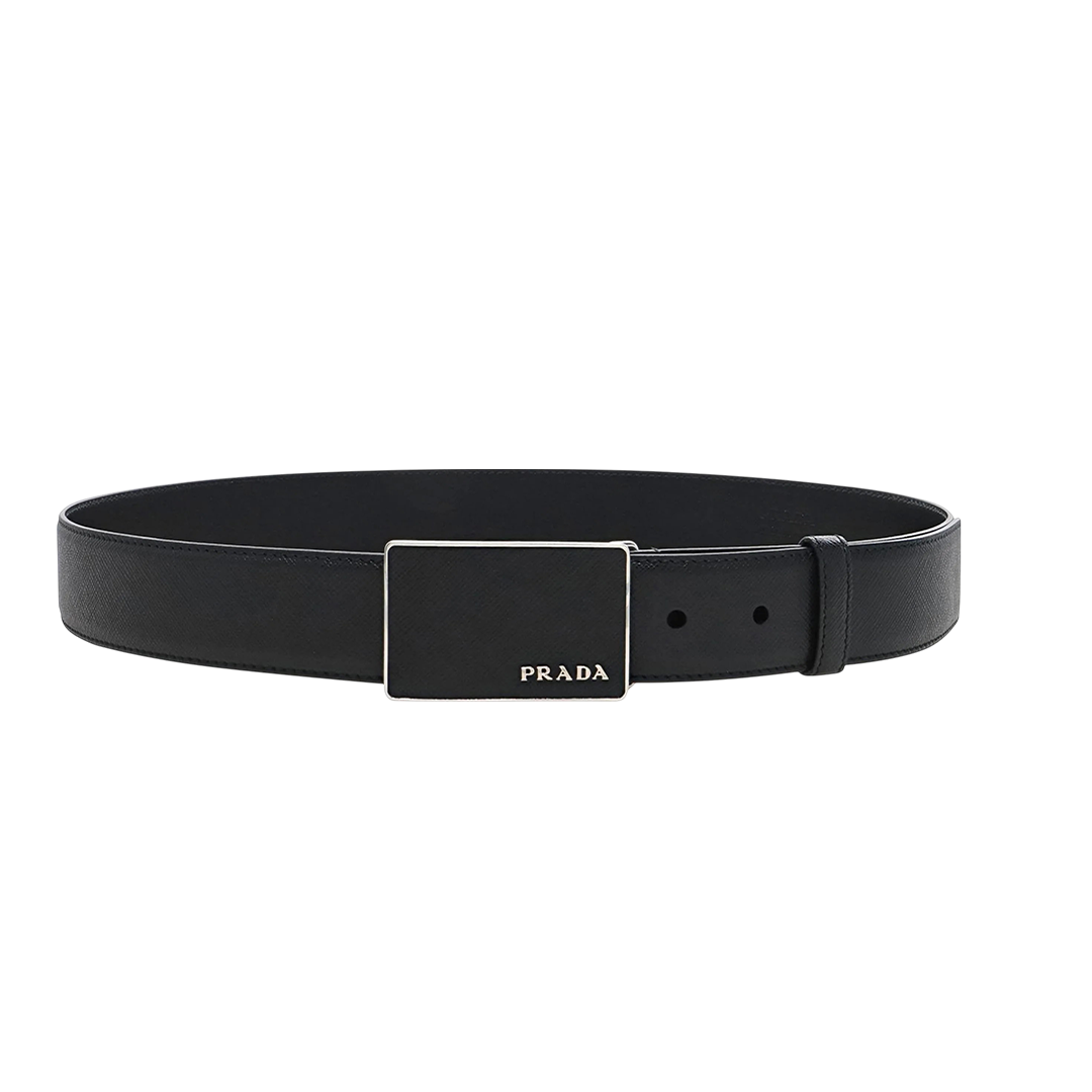 Saffiano leather belt