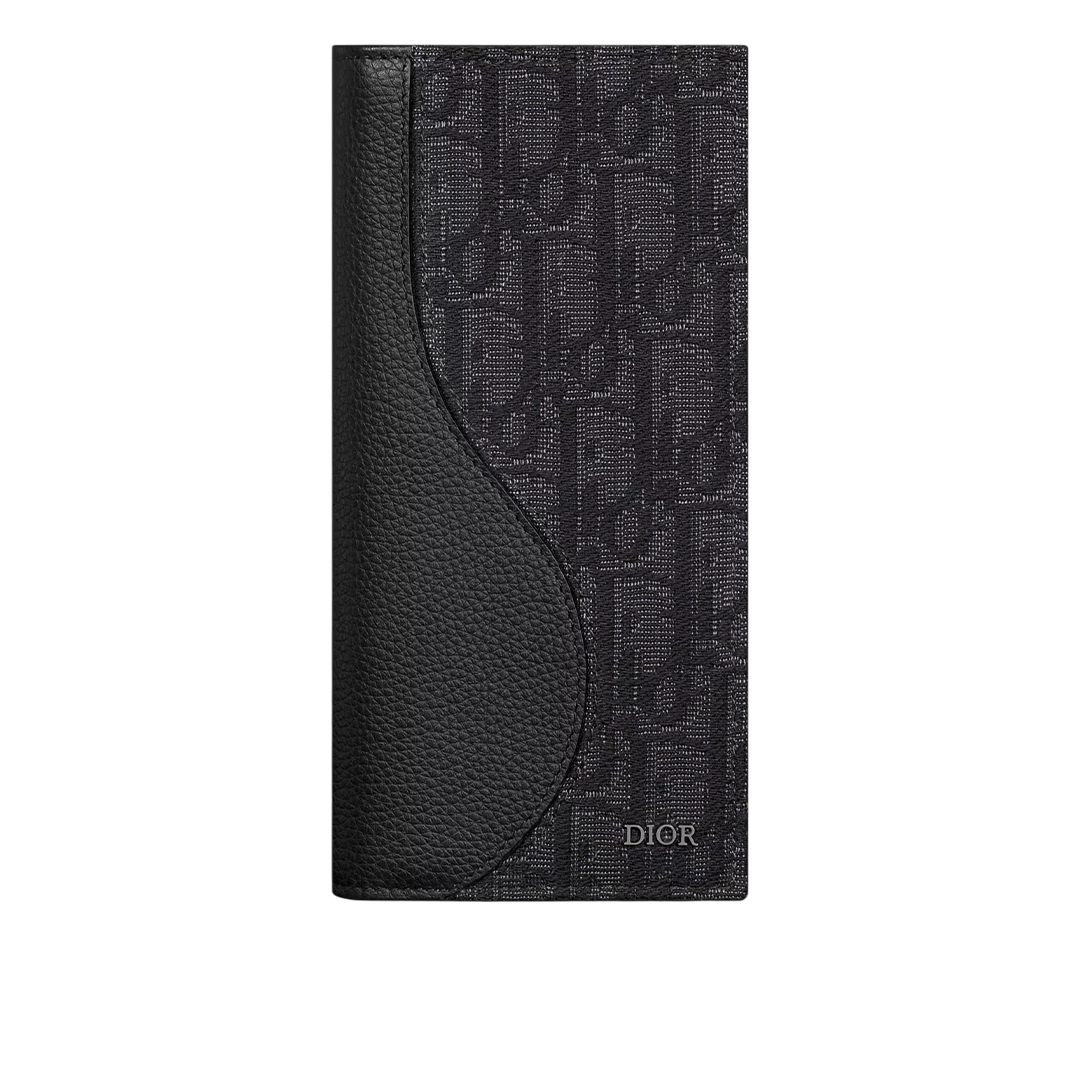 Saddle long bifold wallet