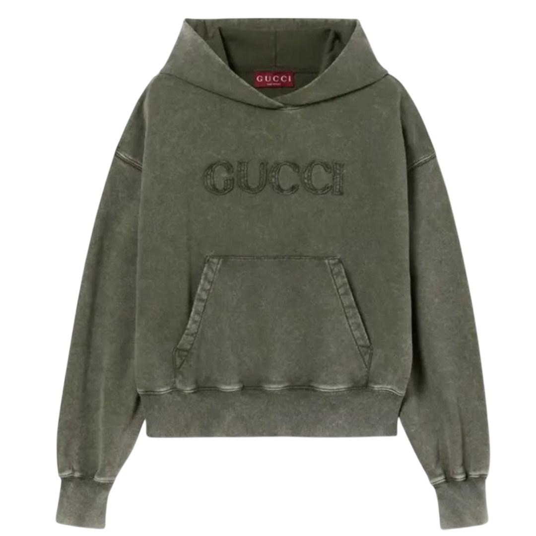 Embroidered-logo Hoodie in Cotton-jersey