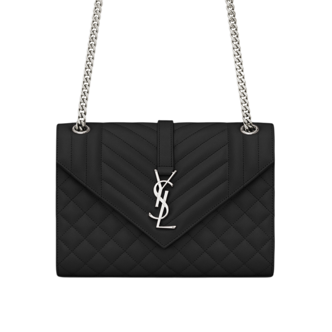 ENVELOPE MEDIUM IN QUILTED GRAIN DE POUDRE EMBOSSED LEATHER