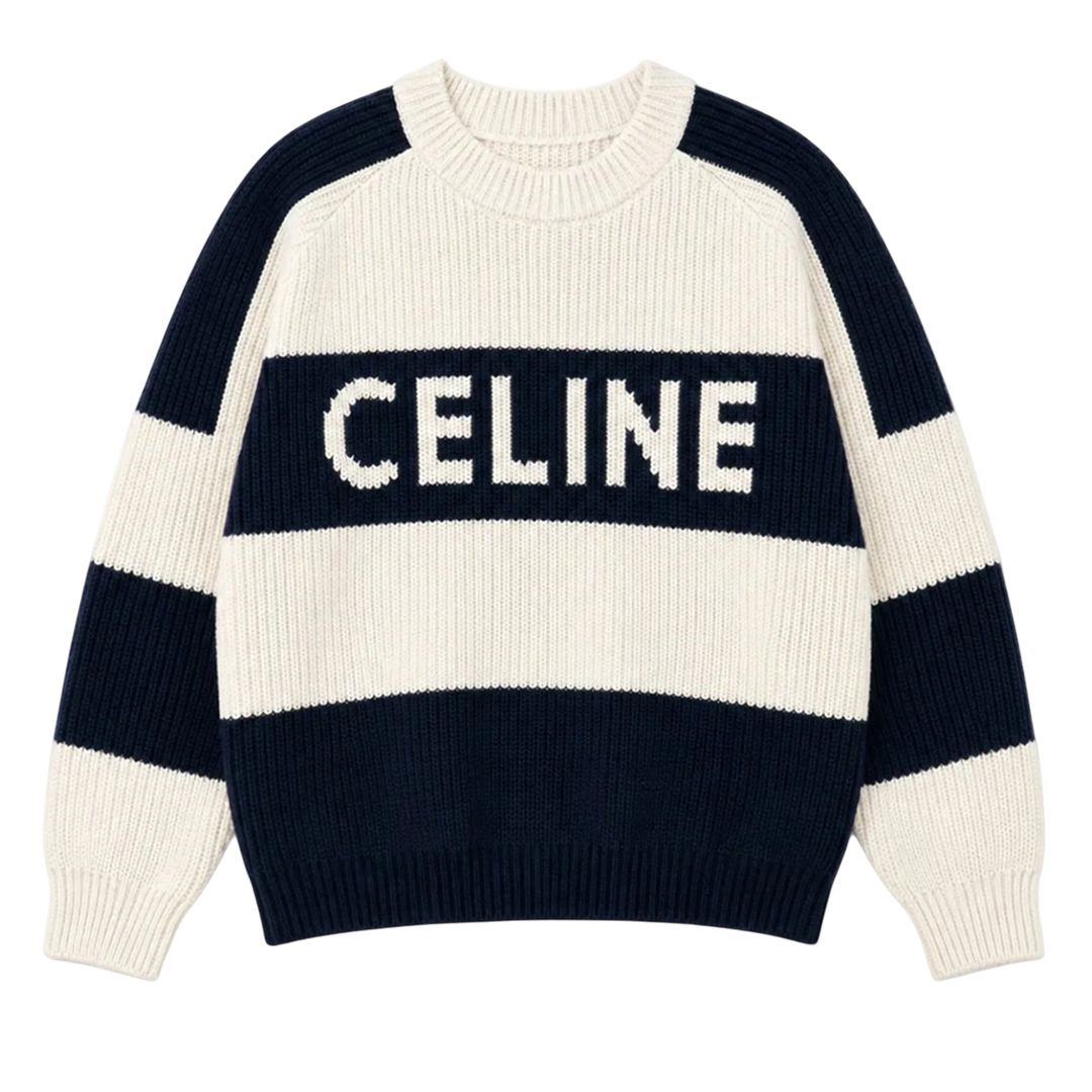Oversized Sweater Striped cotton