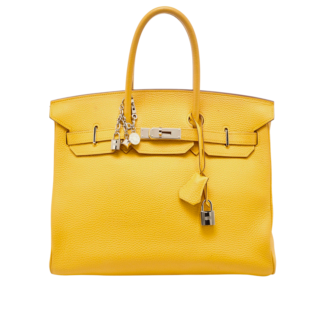 Birkin 35 Soleil Taurillon Clemence PHW