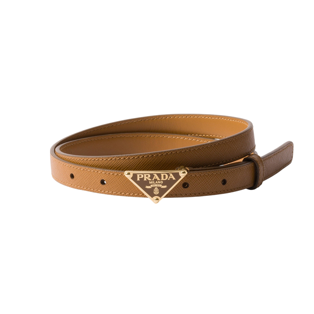 Saffiano leather belt