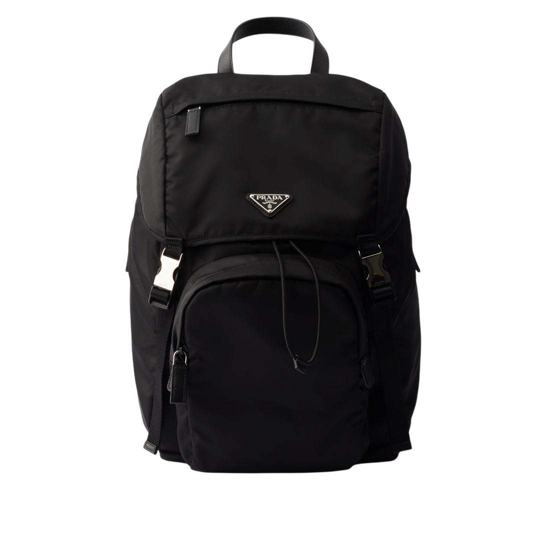 Saffiano and Re-Nylon Leather Backpack