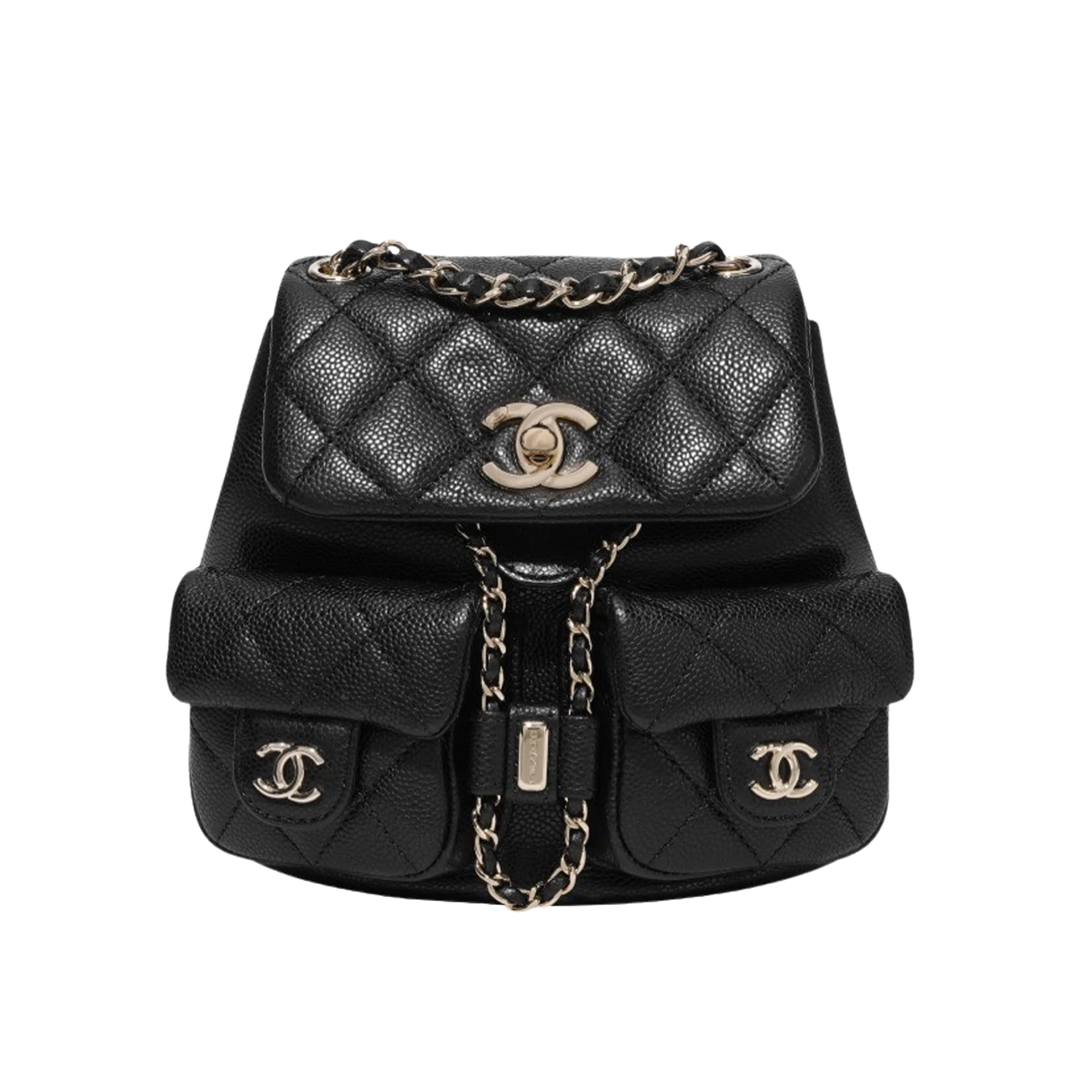 Small Backpack In Grained Shiny Calfskin