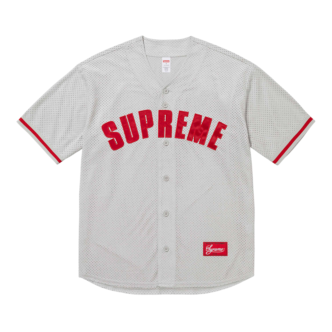 Ultrasuede Mesh Baseball Jersey Grey