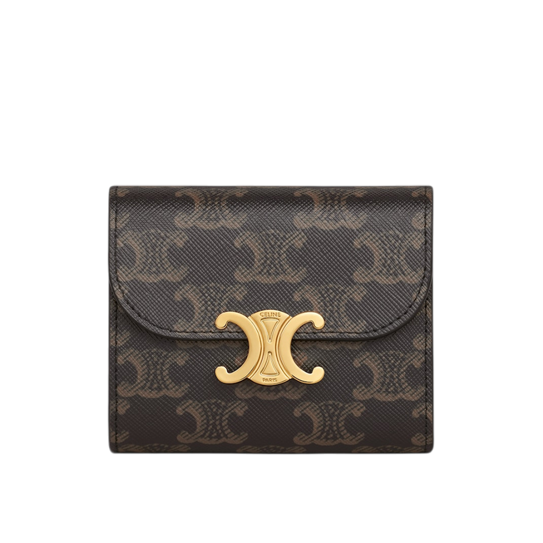 Small TRIOMPHE wallet with flap closure