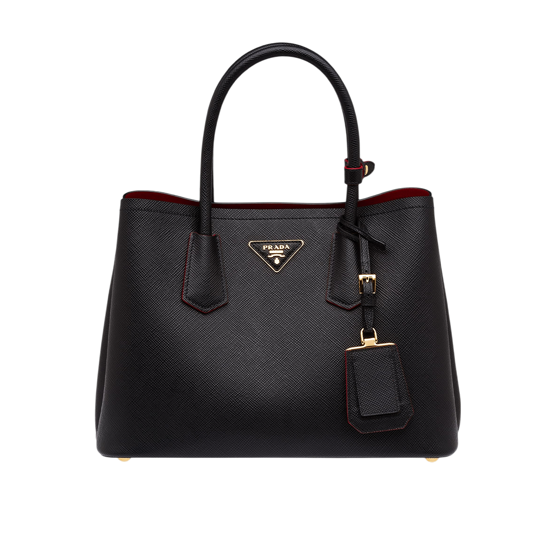 Double Saffiano Leather Bag Medium