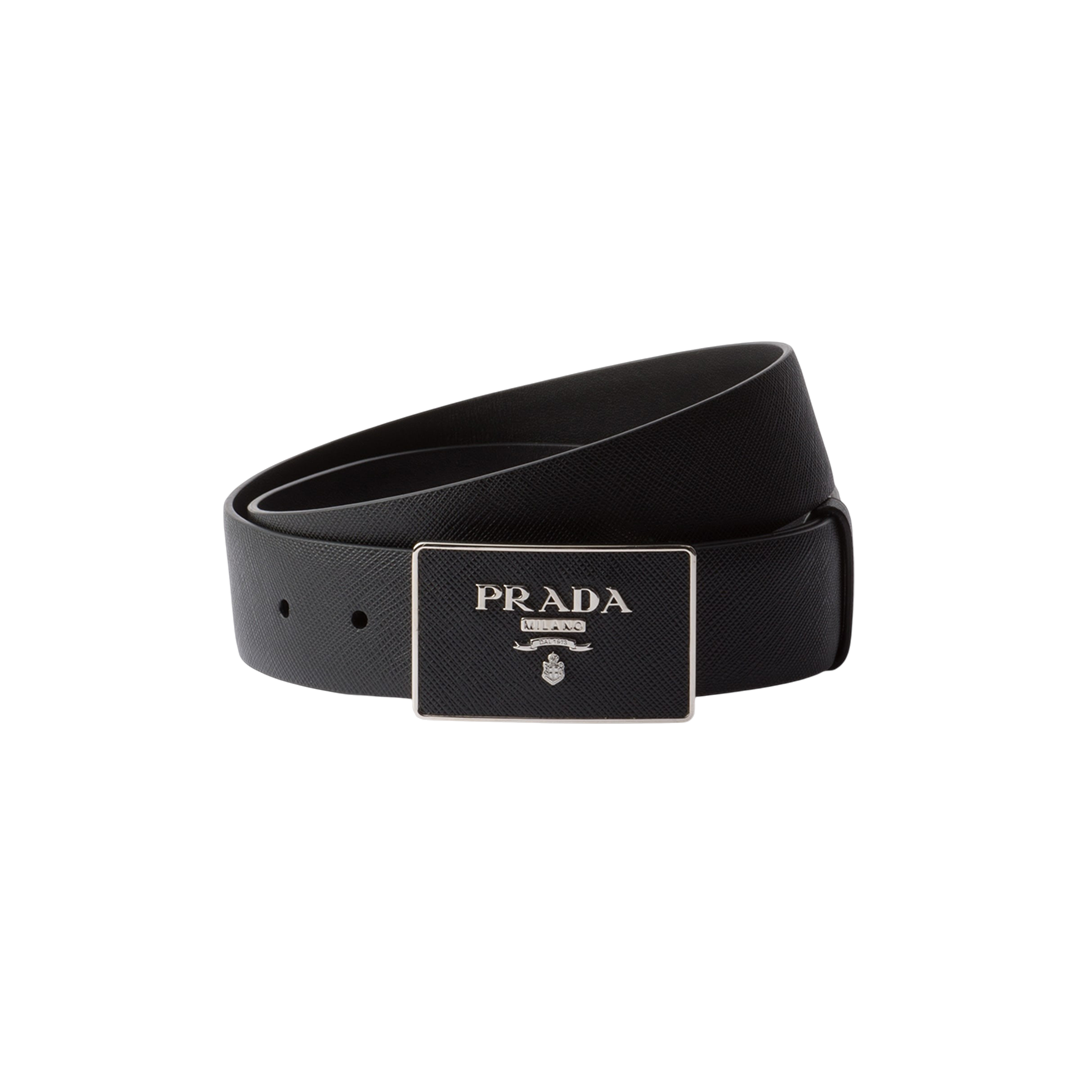 Saffiano leather belt