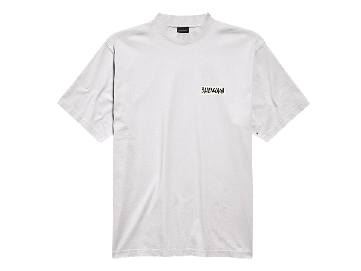 Masking Tape T-Shirt Medium Fit in dirty white dry jersey