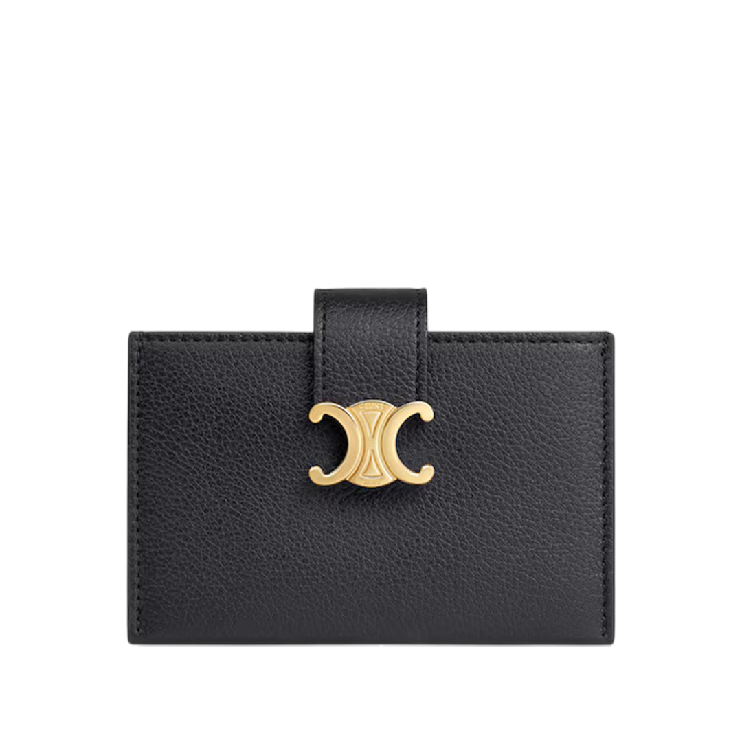 Celine Triomphe Accordion Card Holder Supple Grained Calfskin