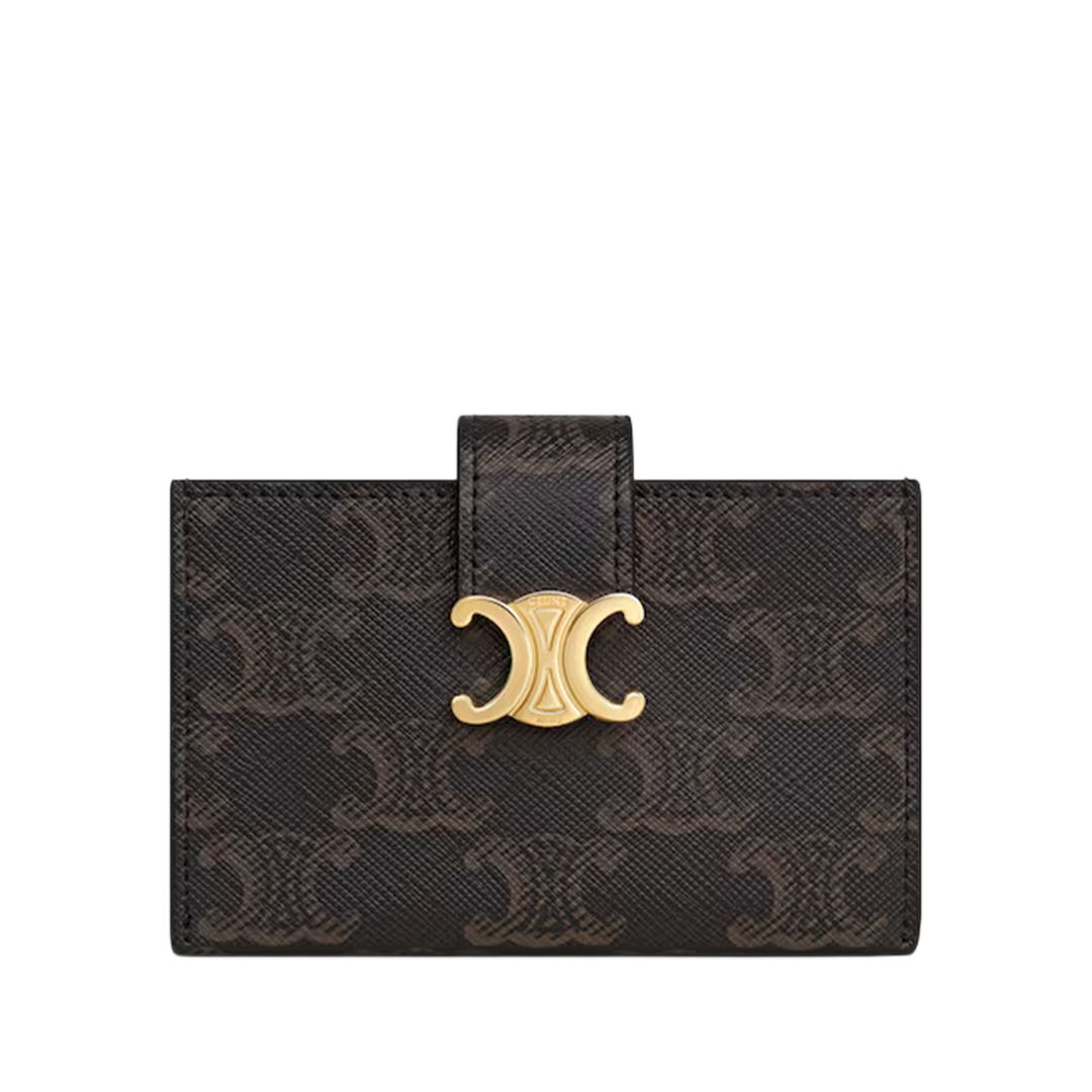 Celine Triomphe Accordion Card Holder Supple Grained Calfskin