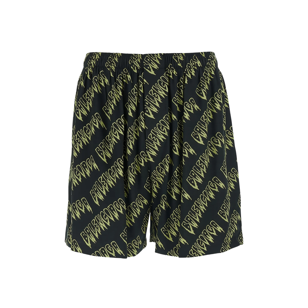 logo-print elasticated-waist shorts