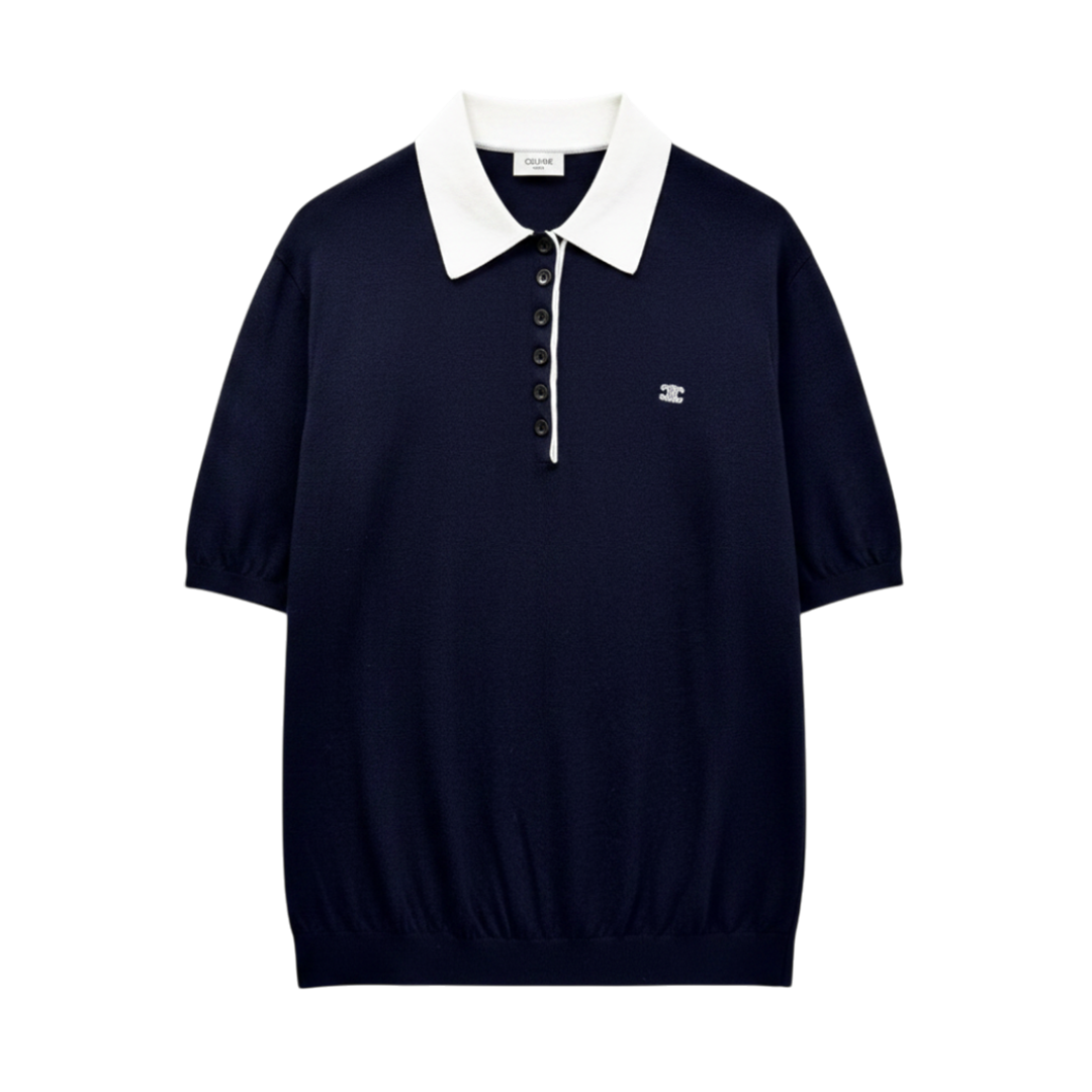 Loose Polo in Silk and Cotton