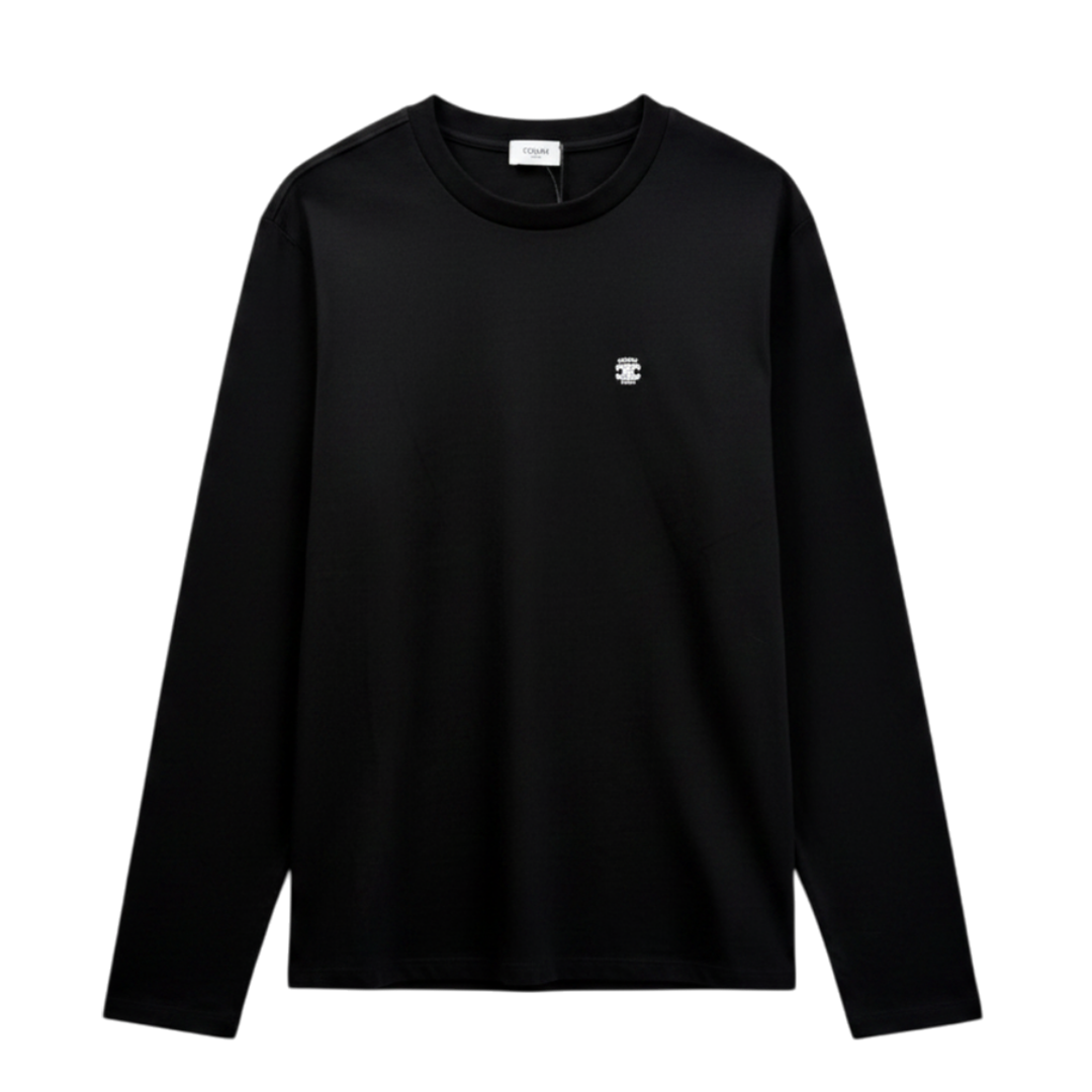 Long Sleeve T-Shirt in Cotton Jersey with Triomphe Embroidery