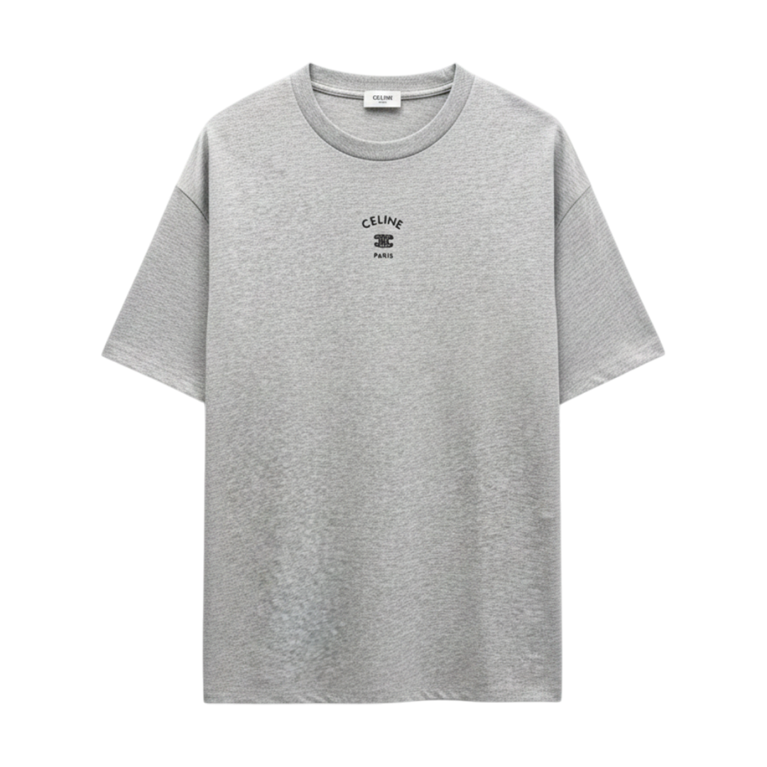 Loose T-Shirt in Cotton Jersey with Celine Paris Print