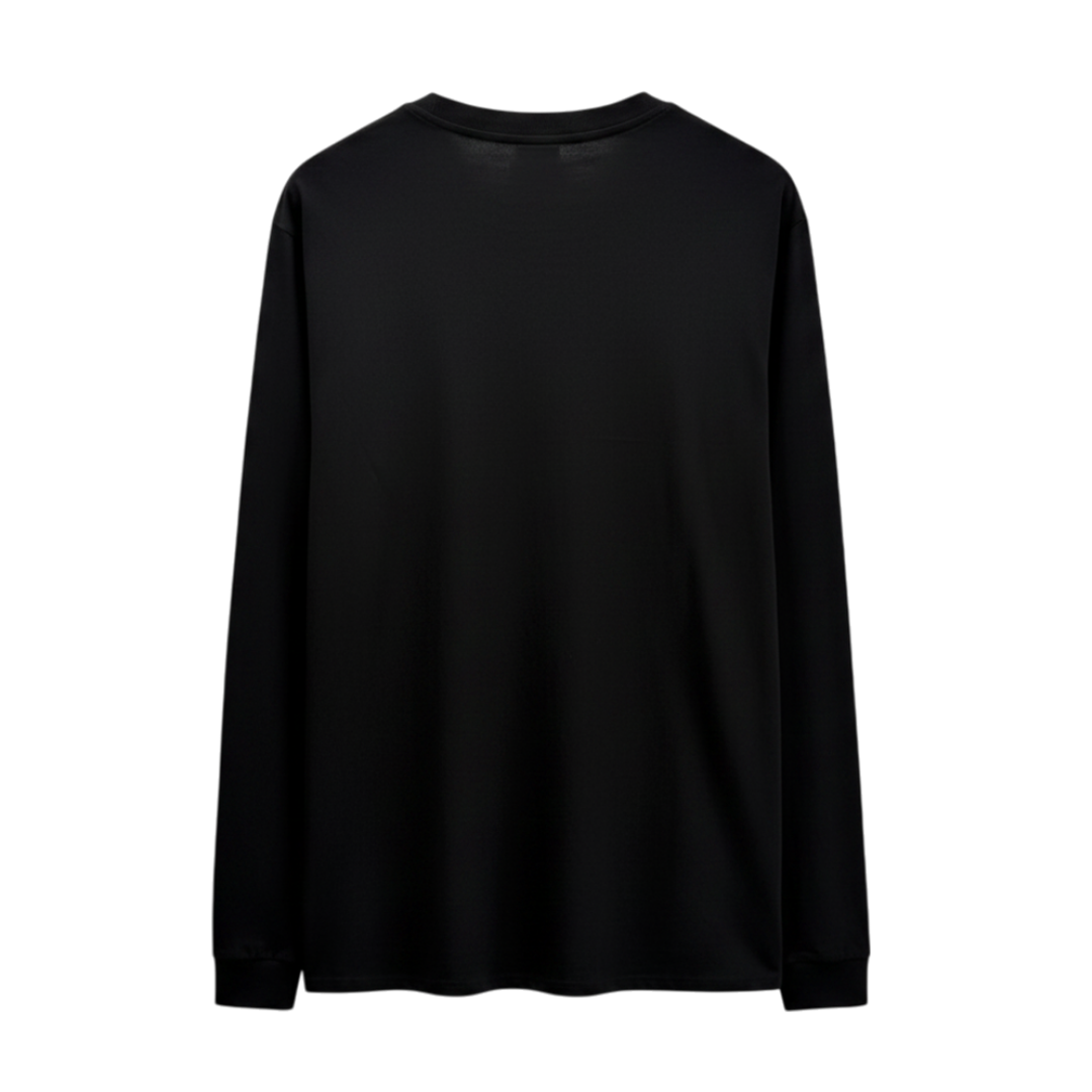 Long Sleeve T-Shirt in Cotton with Triomphe Rhinestones