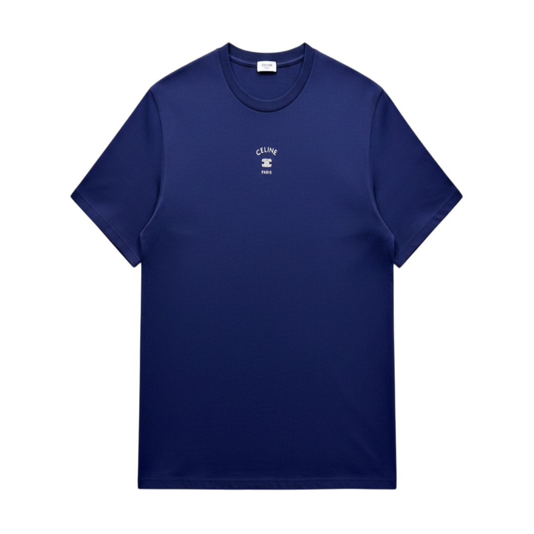 Loose T-Shirt in Cotton Jersey with Celine Paris Print