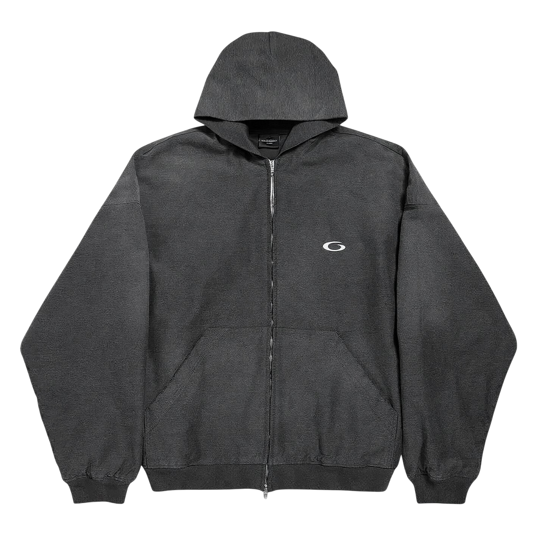 Trompe L'Oeil denim hoodie