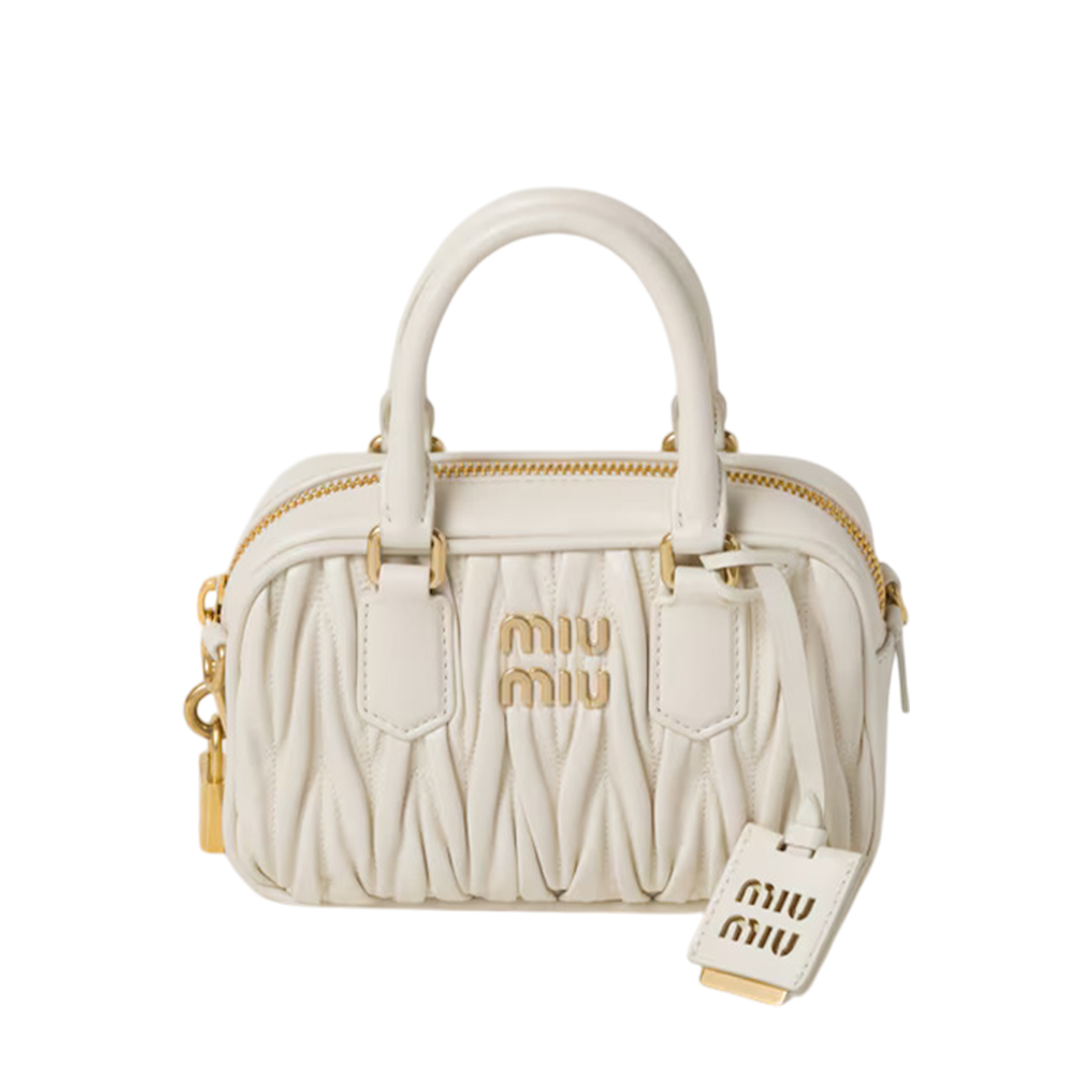 Miu Miu Arkadi Matelassé Napa Leather Mini Bag