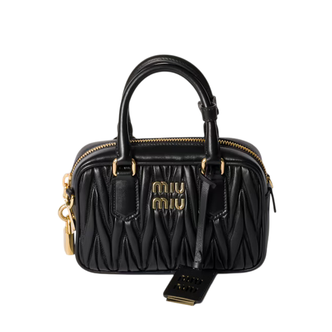 Miu Miu Arkadi Matelassé Napa Leather Mini Bag